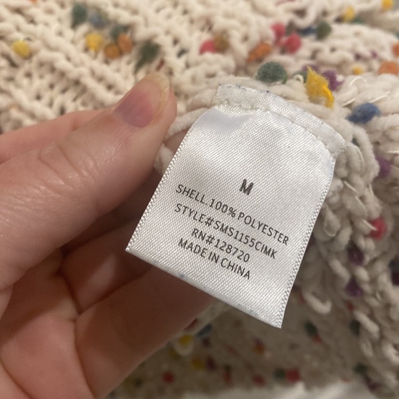 EUC Dee Elly Colorful Boutique Rainbow “Pulled” Knit Sweater Size M Medium - Picture 10 of 10